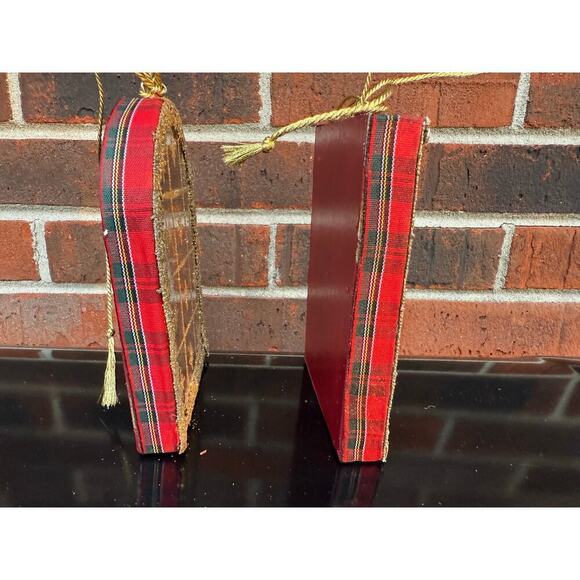 Vintage Handmade Christmas Shadow Box Ornaments Frosty and Old World Santa - Picture 4 of 4